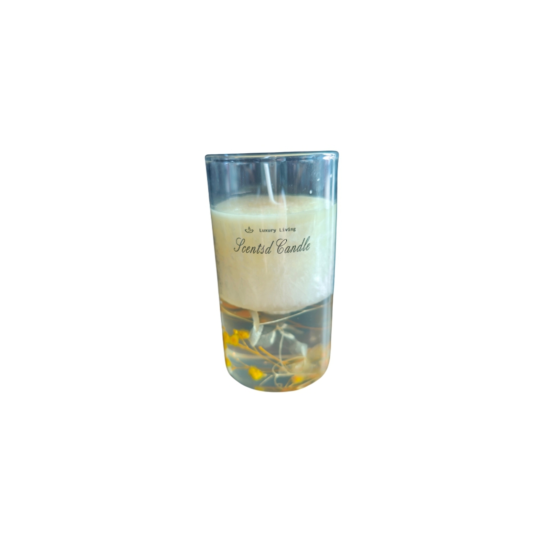 Scented Ice Flowers Candle - Yellow image 0